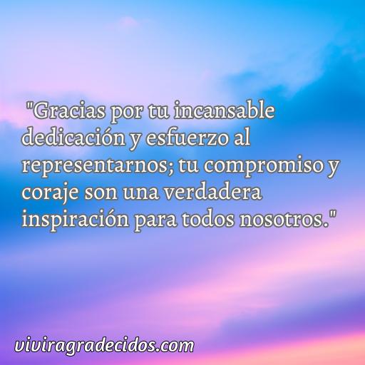Frases de agradecimiento a una representante sindical